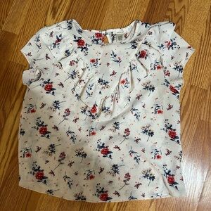 URBAN Romantics White and Red Floral Blouse